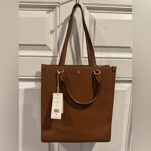 Tory Burch Brown Leather Tote Bag